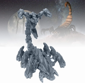 3D Printed Toys Articulated Ancient Overlord Scorpion Toy Action Figures with Flexible Transformable Joints, Stress Relief Animal Figurines Home Decor (Lightning Grey, 13.7 in)