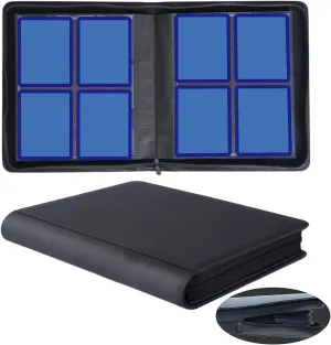 4 Pocket 160 Cards Toploader Binder,Widen The Book Spine Filled with 20 Double-Sided Pages Sleeves,Top Loader Binder Compatible with 3×4'' Trading 35pt Rigid Pokemon/Sports Cards