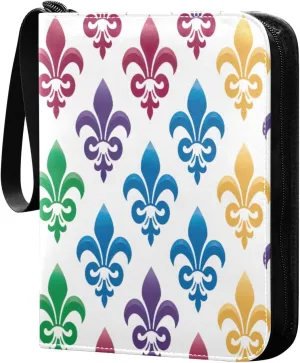 4 Pockets Trading Card Binder Colorful Pattern Holds 400 Standard Cards, Waterproof TCG CCG MTG Album, Gifts for Collectors, Boys and Girls