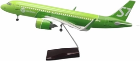 47CM Airplane for A320 NEO Siberia S7 Model Light with Wheel Landing Gear Diecast Resin Plane Model with Landing Gear(No lamp)