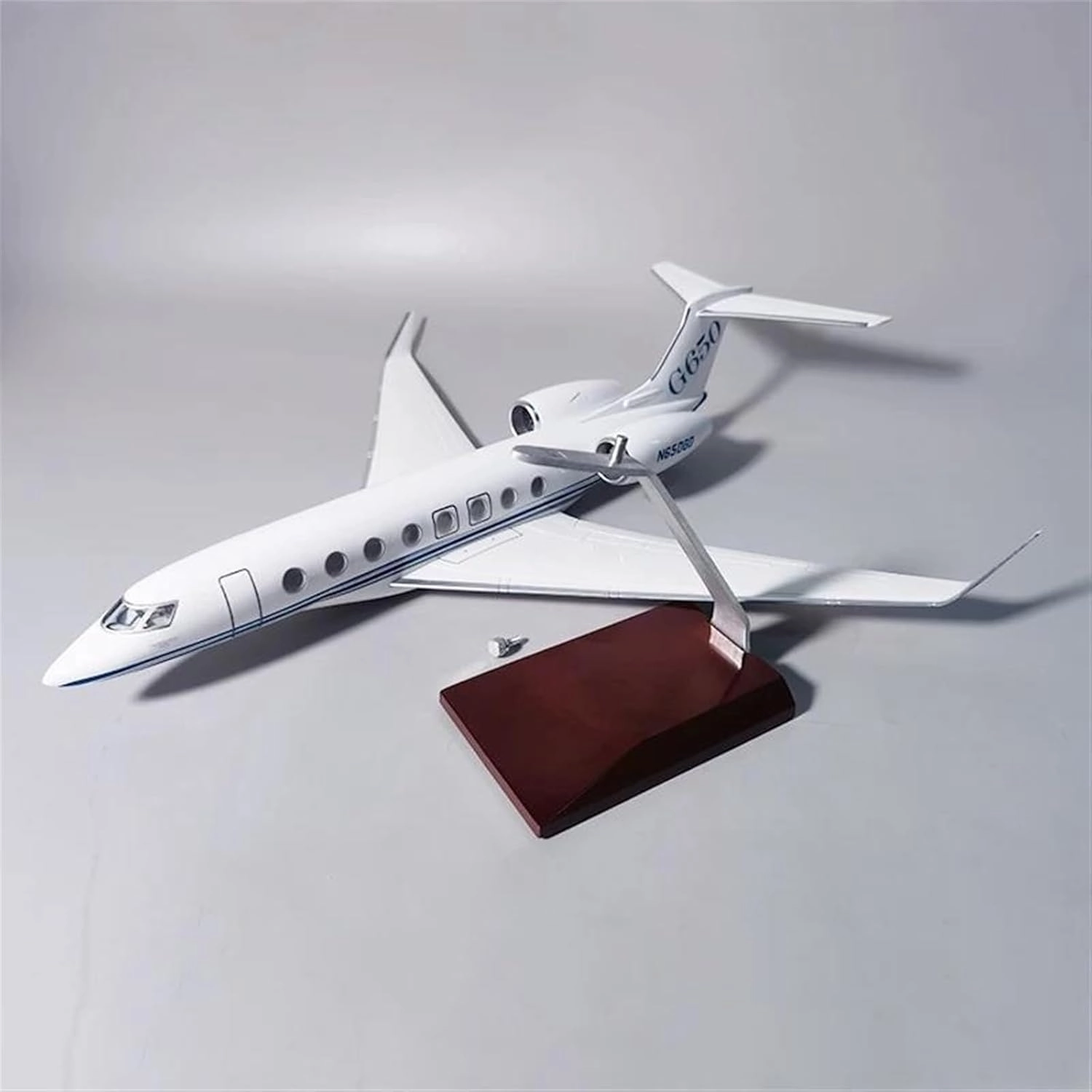 47CM G650ER Aero Resin Aircraft Model Collectible Toys Gifts Miniatures Toy's Set(with Light)