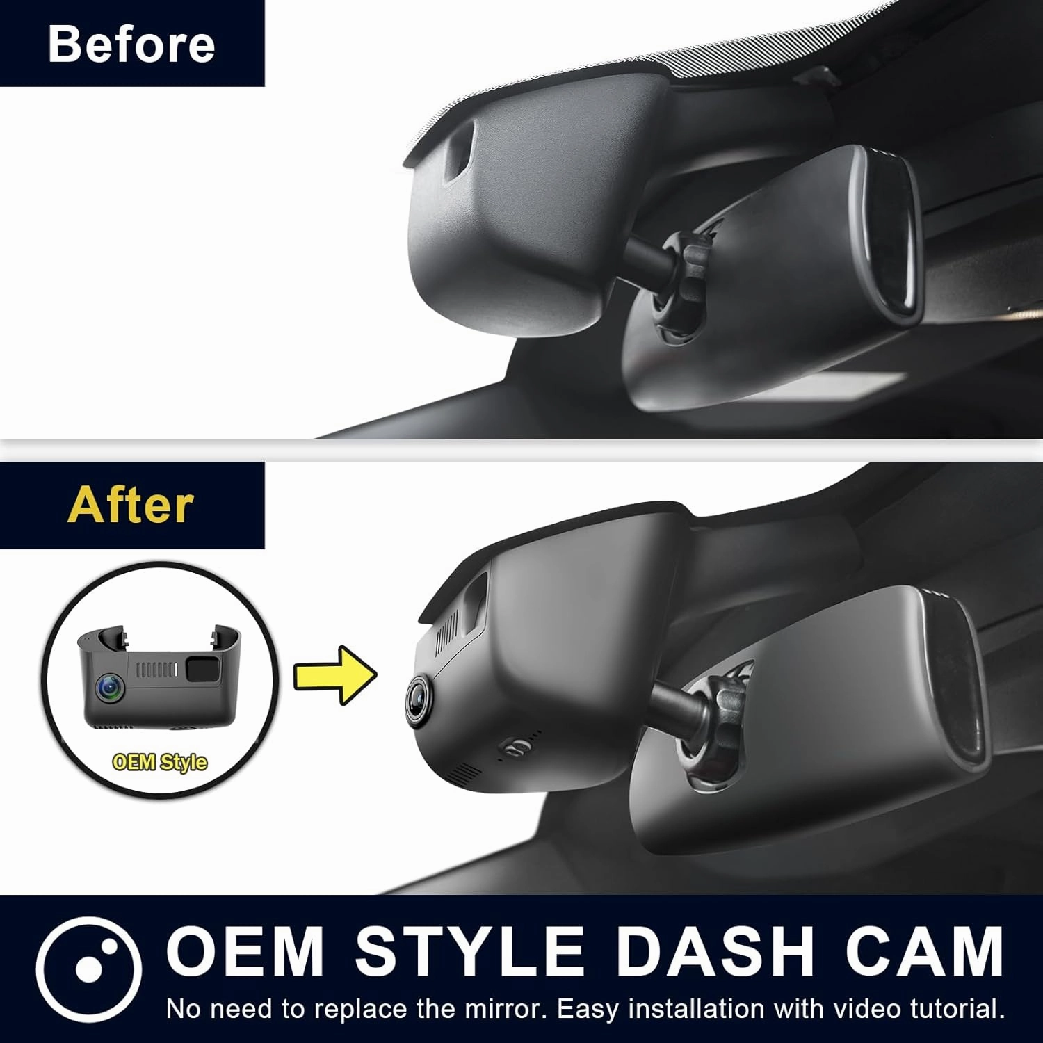 4K Dash Cam Custom Fit for Dodge Durango 2016 2017 2018 2019 2020 2021 2022 2023 2024 2025 (Model A), GT R/T SRT SXT, Integrated OEM Look, UHD 2160P, WiFi & App,Easy to Install,128GB Card