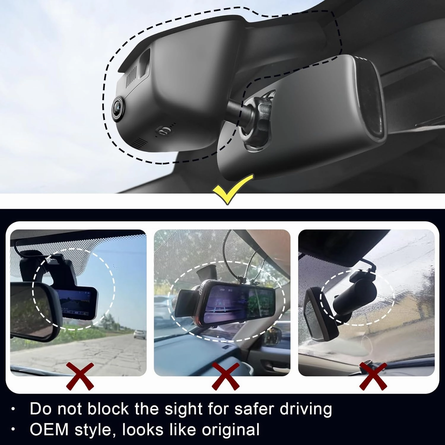 4K Dash Cam Custom Fit for Dodge Durango 2016 2017 2018 2019 2020 2021 2022 2023 2024 2025 (Model A), GT R/T SRT SXT, Integrated OEM Look, UHD 2160P, WiFi & App,Easy to Install,128GB Card