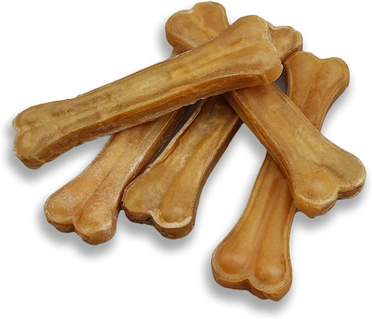 5-Pack of Premium Compressed Rawhide Bones for Dogs - Long Lasting 100% All Natural Bones for Aggressive Chewers (Medium Bones ~ 6.5")