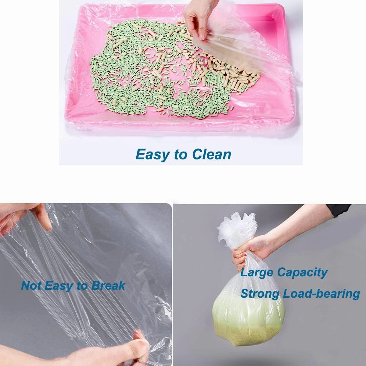 50 Pcs Disposable Rabbit Cage Liner Plastic Toilet Film Leak-Proof for Small Animals Bunny Guinea Pig Bird Cage Liners Litter Box Crate Tray Drawer Quick Cleanup Essentials Indoor (Extra Large)
