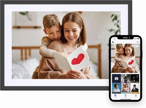 5G WFI Digital Picture Frame 10.1 Inch Smart Digital Photo Frame with 1280x800 IPS HD Touch Screen, Auto-Rotate and Slideshow, Easy Setup to Share Photos or Videos Remotely via App from Anywhere