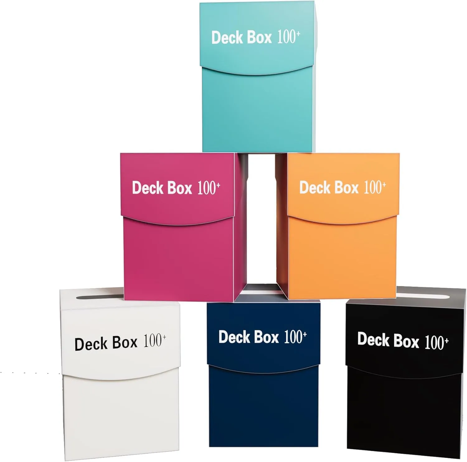 6 Pack Collectible Trading Card Cases, Card Deck Box Storage for 100  Standard Cards - Waterproof Dustproof Organizer for MTG/TCG/Sports (Baseball/Basketball/Football)