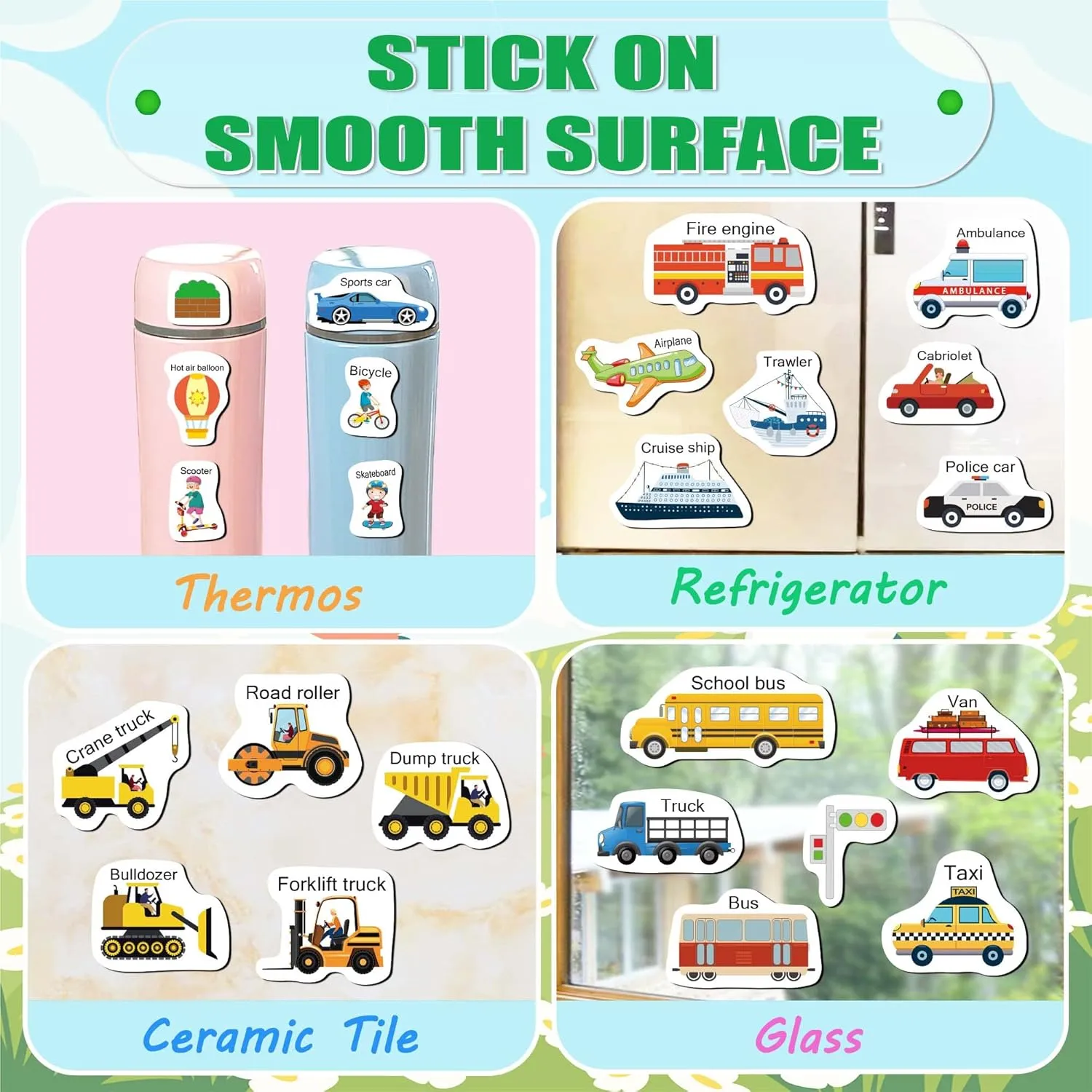 6 Set Reusable Sticker Books for Toddlers 2-4 Years, Sticker Book for Kids, Toddler Airplane Travel Essentials for Kids