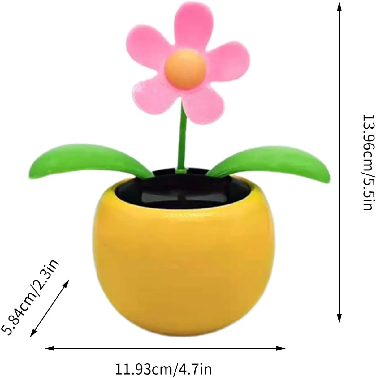 6 Solar Powered Dancing Flower | Sunflower Solar Car Ornament | Reusable Solar Powered Car Toys, Shaking Head Car Ornaments for Bedroom, Dashboard, Home, POAR7O6EGA633FIOR3