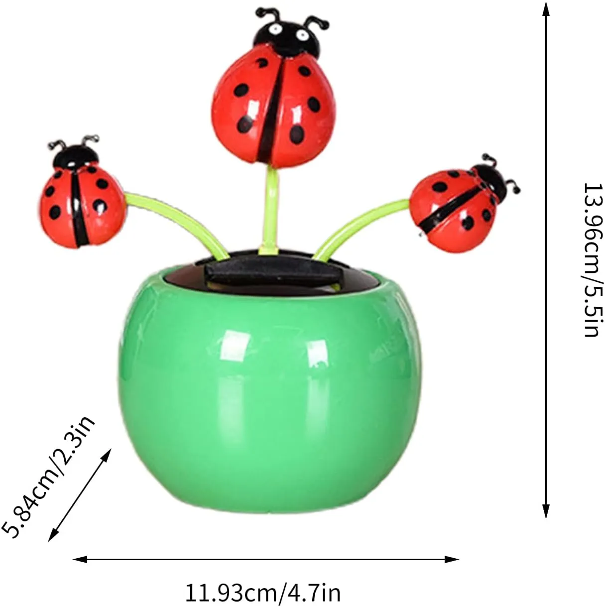 6 Solar Powered Dancing Flower | Sunflower Solar Car Ornament | Reusable Solar Powered Car Toys, Shaking Head Car Ornaments for Bedroom, Dashboard, Home, POAR7O6EGA633FIOR3