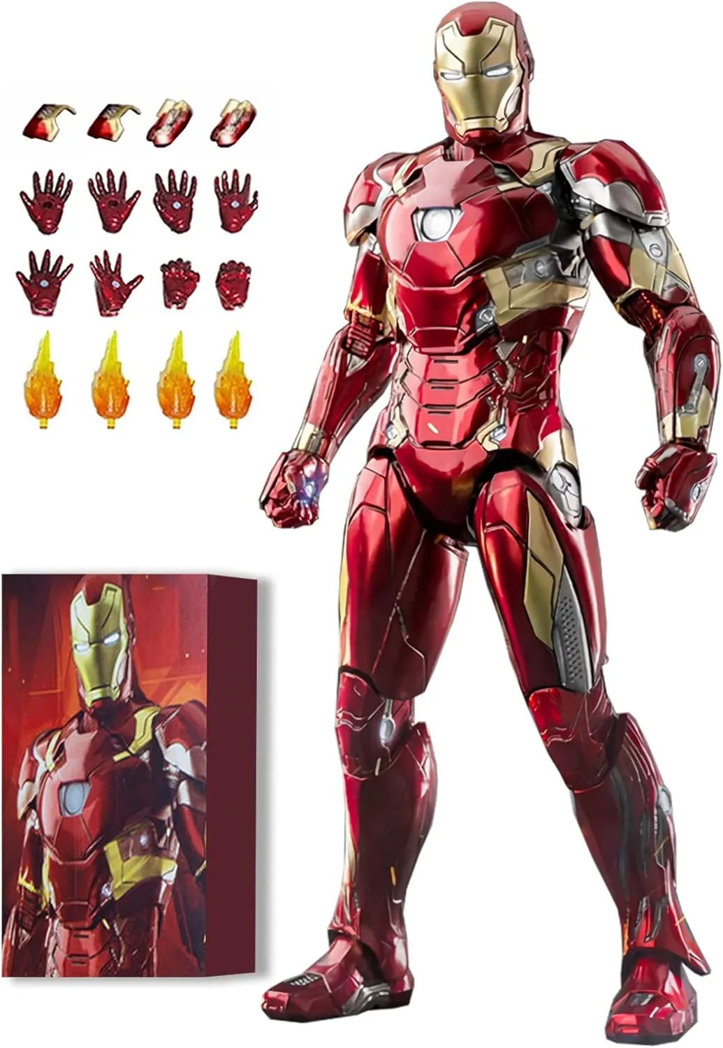 7 Inch Ironman MK46 Action Figure (1/10 Scale) with Lots of Accessories,Exquisite Painting Collectible Toy