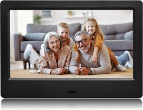 7 Inch Digital Picture Frame, HD Display USB/SD Card Photo Frame, Wall Mountable Electronic Slideshow for Videos and Music, Auto-Play Memories from USB Drive or Memory Card