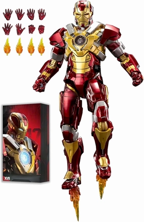 7 Inch Ironman MK17 Action Figure (1/10 Scale) with Lots of Accessories,Exquisite Painting Collectible Toy