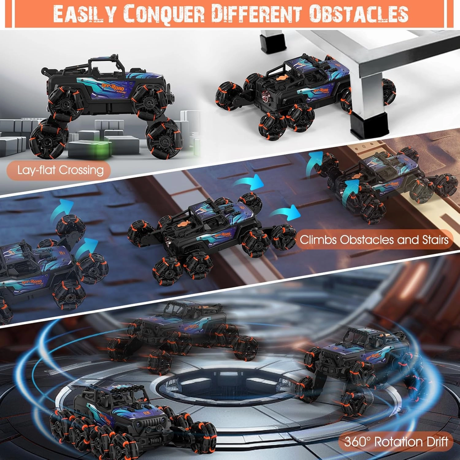 8WD Gesture Sensing Stunt Rc Cars,Toys for Ages 8-13 Remote Control Climbing Car,2.4Ghz Hand Controlled Rc Car with Spray 360 Rotation for 8 9 10 11 12 Year Old Boys Girls Christmas Birthday Gift