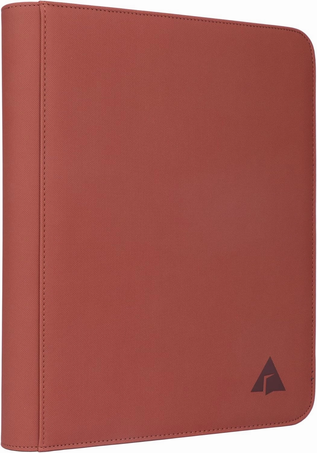 9 Pocket Card Binder, Fits 828 Trading Cards Side Loading Ringless Card Album for TCG and Sports Cards -Brown