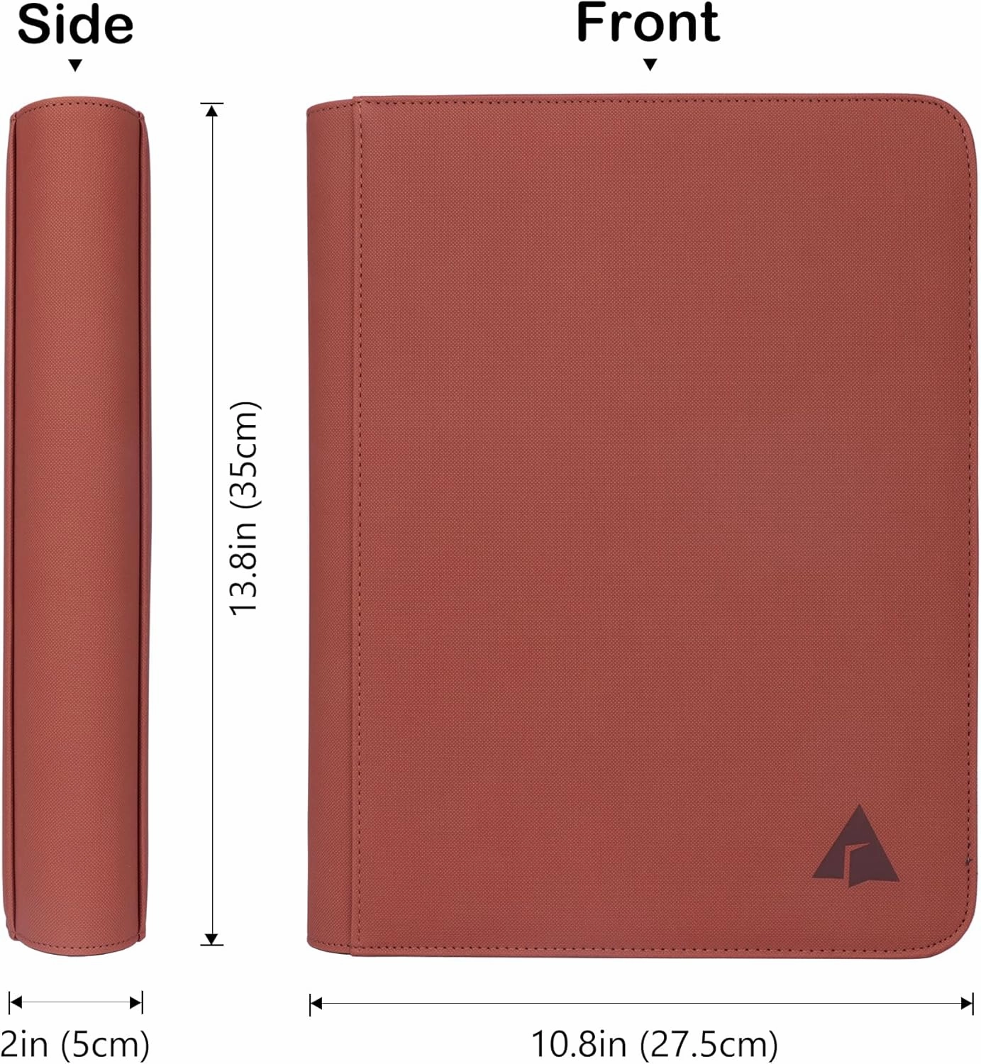 9 Pocket Card Binder, Fits 828 Trading Cards Side Loading Ringless Card Album for TCG and Sports Cards -Brown