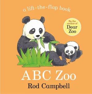 ABC Zoo: A Lift-the-Flap Book (Board Book) Interactive Book by Rod Campbell Early Literacy Kids Book Baby Gifts Idea