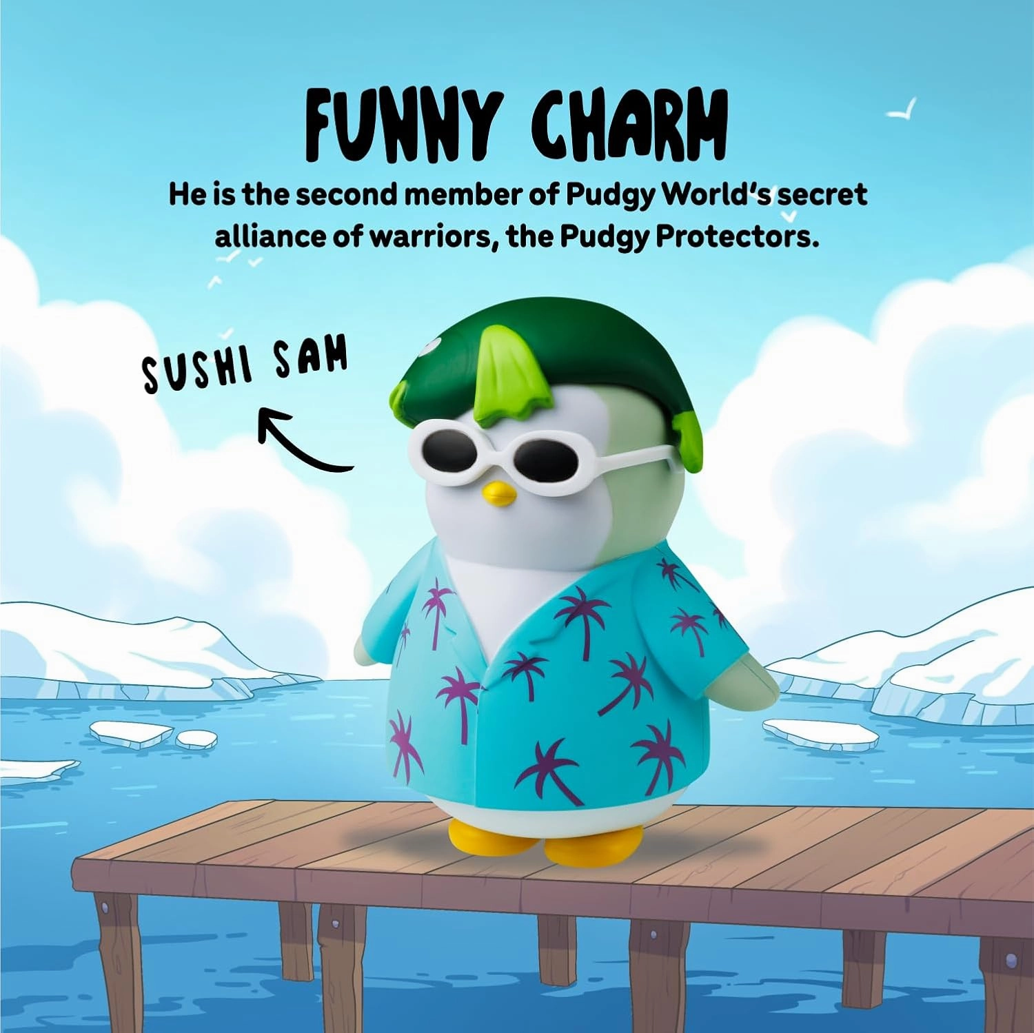 Action Figures (Sushi Sam) - 5 Inch Premium Molded Figurine Toy Collectible - Perfect for Your Desk, Table, or Nightstand
