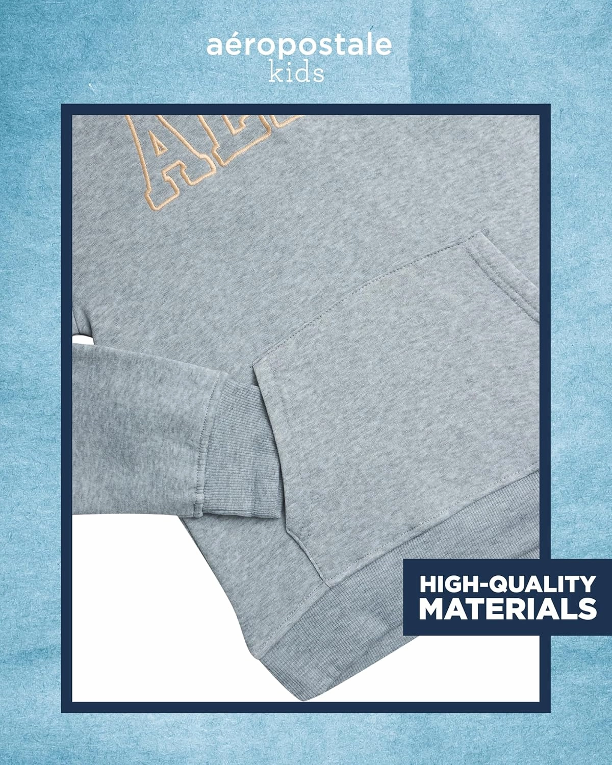 AEROPOSTALE Boys' Jogger Set - 2 Piece Sherpa Lined Pullover Hoodie Sweatshirt and Fleece Sweatpants for Boys (4-7)