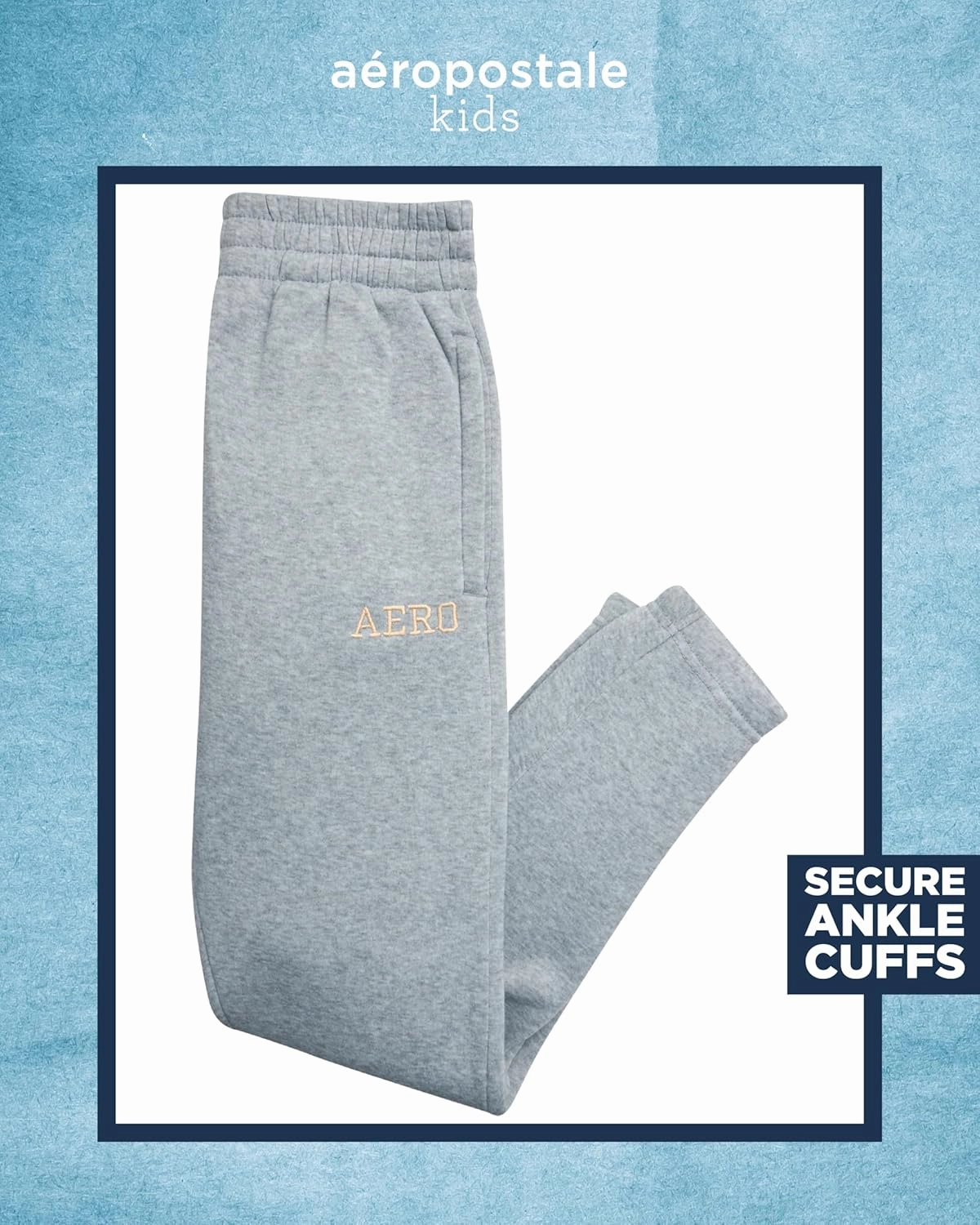 AEROPOSTALE Boys' Jogger Set - 2 Piece Sherpa Lined Pullover Hoodie Sweatshirt and Fleece Sweatpants for Boys (4-7)