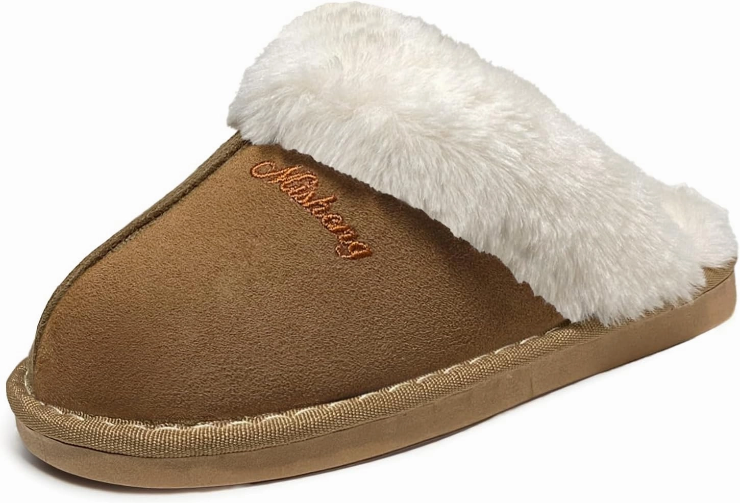 Afellicy Women's Fuzzy Memory Foam Slippers Fall Winter House Shoes Indoor and Outdoor Fur Lining Slip on Bedroom Shoes