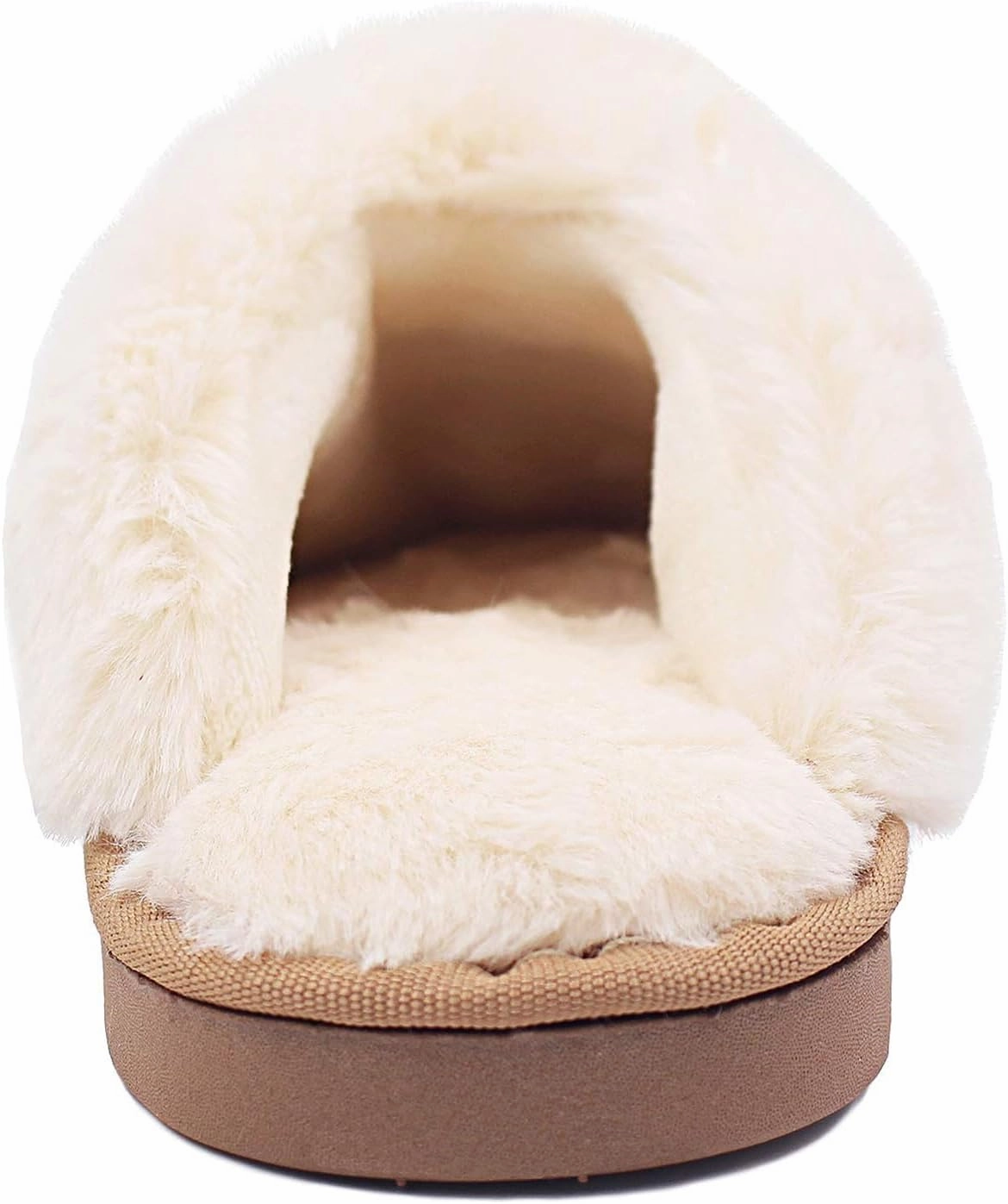 Afellicy Women's Fuzzy Memory Foam Slippers Fall Winter House Shoes Indoor and Outdoor Fur Lining Slip on Bedroom Shoes