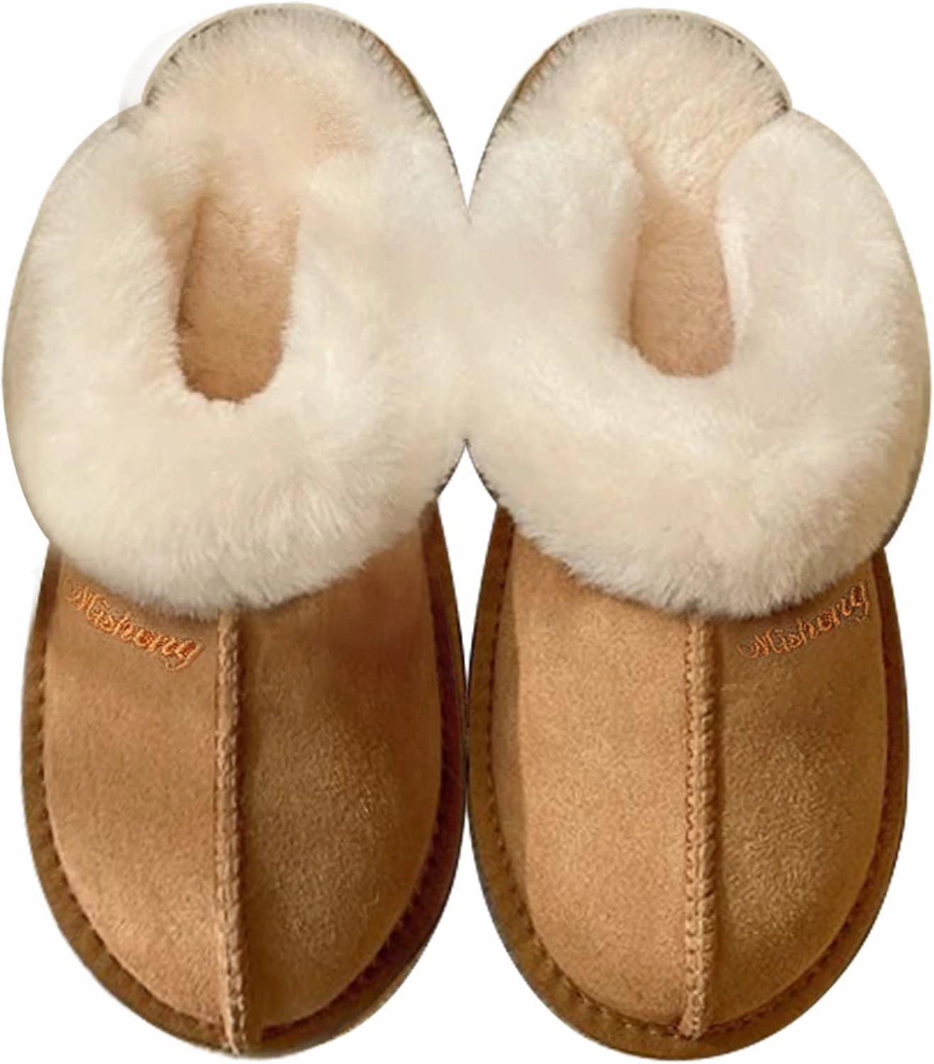 Afellicy Women's Fuzzy Memory Foam Slippers Fall Winter House Shoes Indoor and Outdoor Fur Lining Slip on Bedroom Shoes