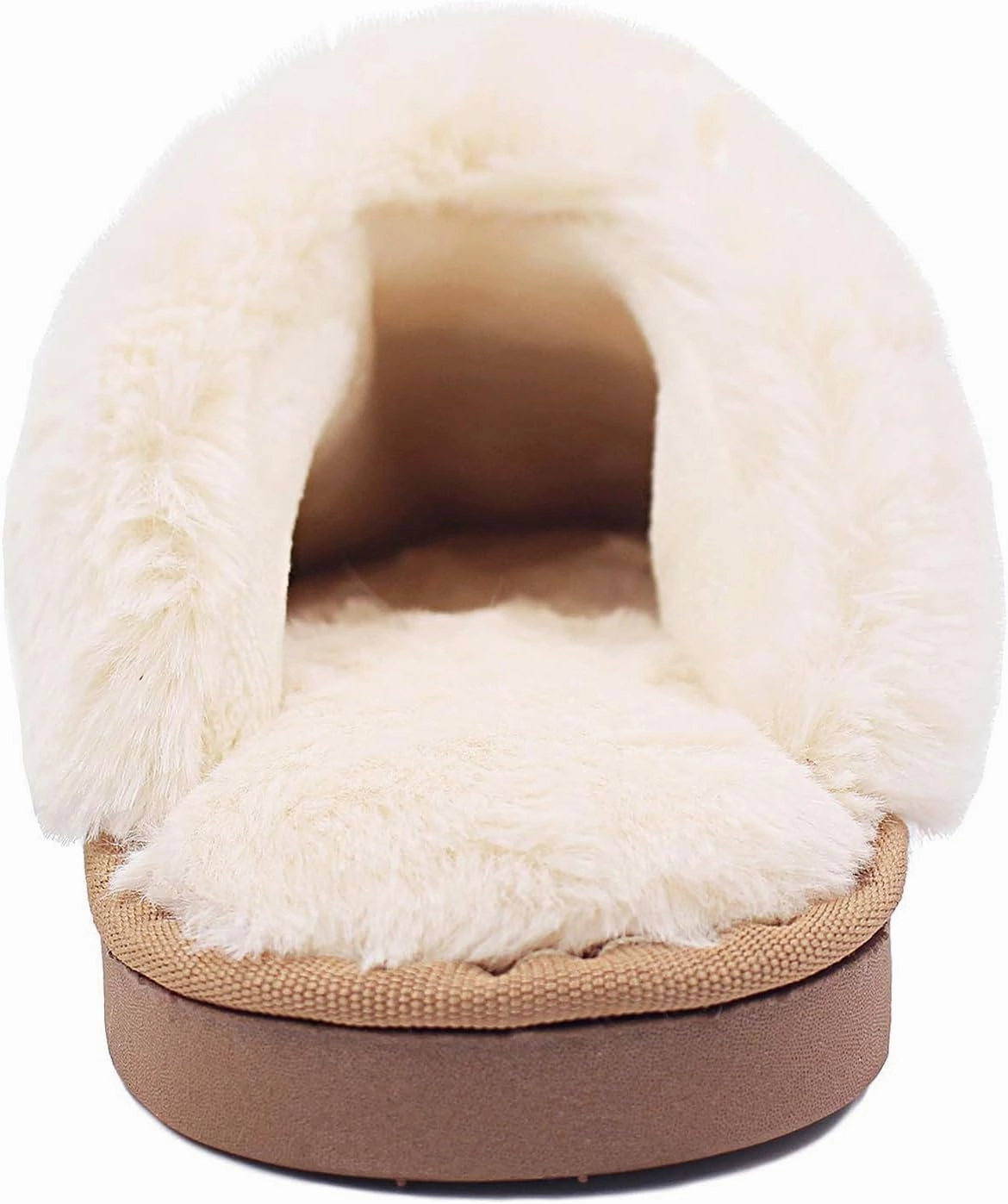 Afellicy Women's Fuzzy Memory Foam Slippers Fall Winter House Shoes Indoor and Outdoor Fur Lining Slip on Bedroom Shoes