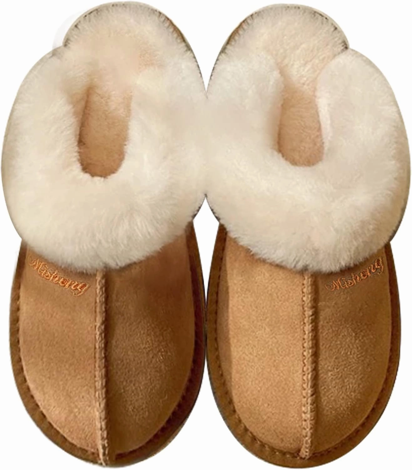 Afellicy Women's Fuzzy Memory Foam Slippers Fall Winter House Shoes Indoor and Outdoor Fur Lining Slip on Bedroom Shoes