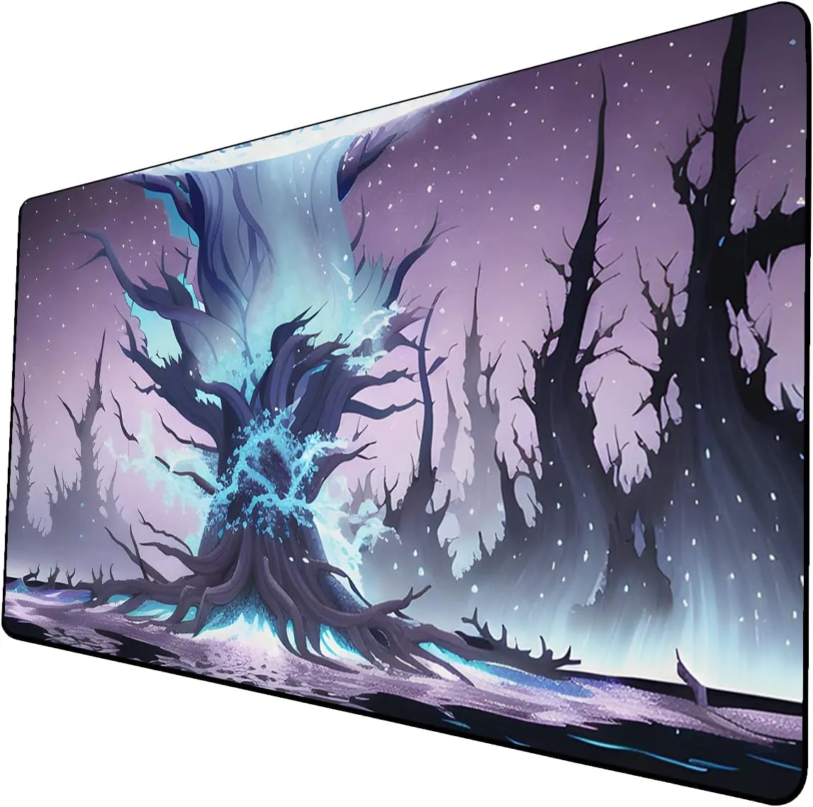 AI Painting TCG Playmat - MTG Trading Card Game Mat, 24x14 Inches Original Playmats, Smooth Surface for Rubber Collection - Fantasy Dark Vampire Lotus-209