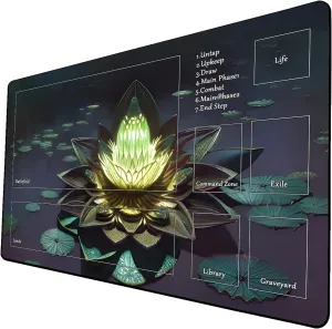 AI Painting TCG Playmat - MTG Trading Card Game Mat with Zone, 24x14 Inches Premium MTG Playmat - The Perfect Companion for Intense Card Battles - Fantasy Dark Vampire Lotus-073