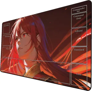 AI Painting TCG Playmat - MTG Trading Card Game Mat with Zone Layout, 24x14 Inches Premium MTG Play Mat - The Perfect Companion for Intense Card Battles - Fantasy Dark Skull Black Lotus 509A273