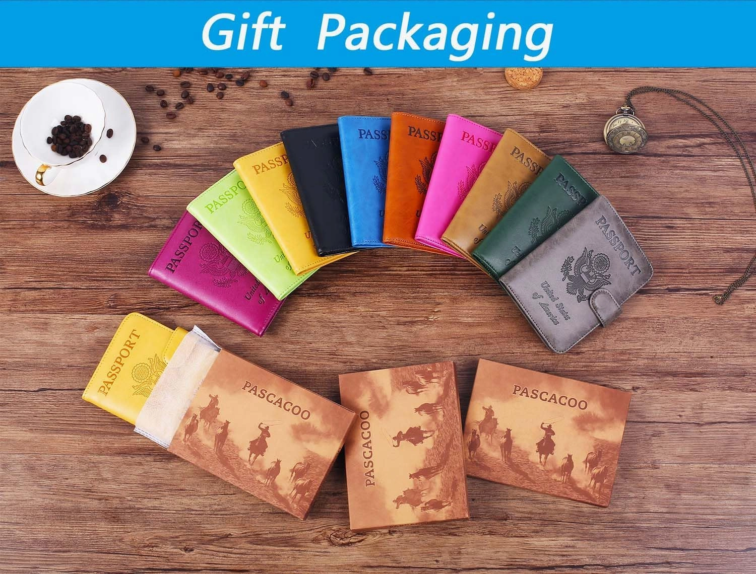Airtag Passport Holder Cover Wallet RFID Blocking Leather Case Travel Essentials Luggage Accessories Travel Must Have(118#Blue)