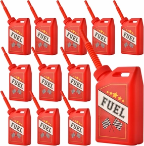 ALINK 12 Pack Race Car Cups with Straws, 11 oz Kids Party Favor Gas Fuel Can Cups, Racing Birthday Party Decorations Supplies for Kids Hot Wheels Racing Car Theme Party
