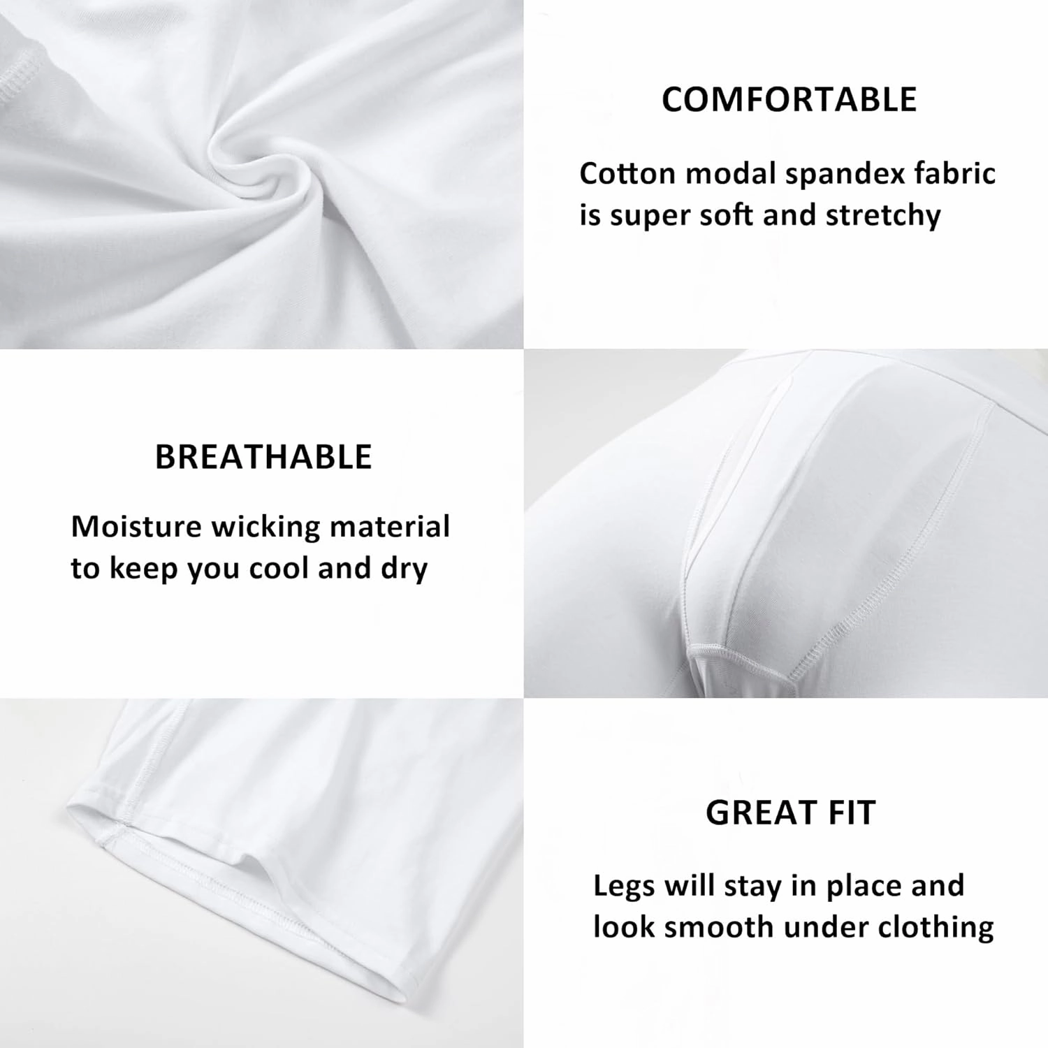 Alpine Swiss Mens Boxer Briefs 3 Pack Underwear Breathable Cotton Modal Trunks