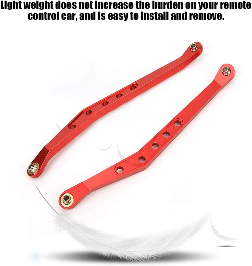 Aluminium Alloy Upper Suspension Links Accessory for 1/10 90018 RC Crawler, Durably RC Car Spare Parts, Installation, Flexible and Sturdy, Extends Toy Car (Red)