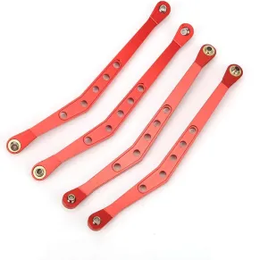 Aluminium Alloy Upper Suspension Links Accessory for 1/10 90018 RC Crawler, Durably RC Car Spare Parts, Installation, Flexible and Sturdy, Extends Toy Car (Red)