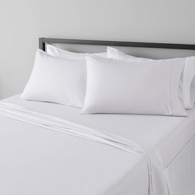 Amazon Basics Lightweight Super Soft, Wrinkle Free Breathable Microfiber 4 Piece Bed Sheet Set With 14-Inch Deep Pockets, Full, Gray Crosshatch, Printed