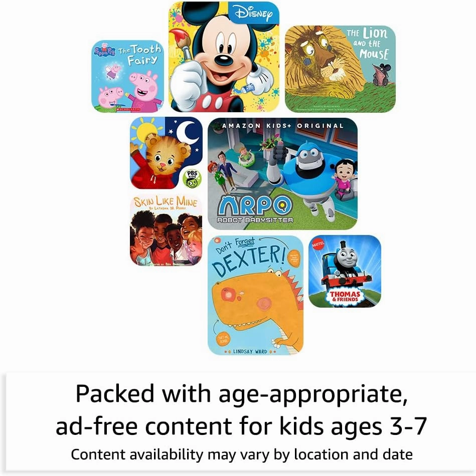 Amazon Fire HD 8 Kids tablet, ages 3-7. Top-selling 8" kids tablet on Amazon - 2022. Ad-free content with parental controls included, 13-hr battery, 32 GB, Disney Princess