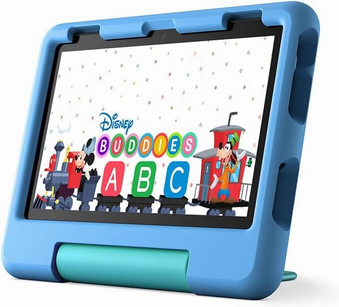 Amazon Fire HD 8 Kids tablet, ages 3-7. Top-selling 8" kids tablet on Amazon - 2023. Ad-free content with parental controls included, 13-hr battery, 32 GB, Blue