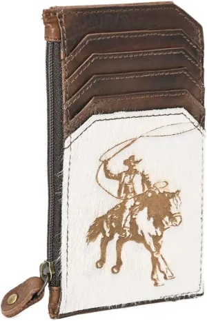 American Darling Card Holder Hair on Genuine Leather | Card Holder | Business Card Holder | Credit Card Holder | Leather Card Holder | Sports Card Holder
