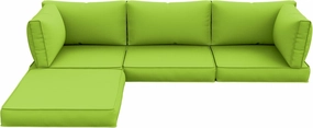 Amopatio Outdoor Cushions, Patio Furniture Replacement Cushions, Cushions for Outdoor Furniture, Waterproof & Fade Resistant(Cushion Cores & Covers, Green)