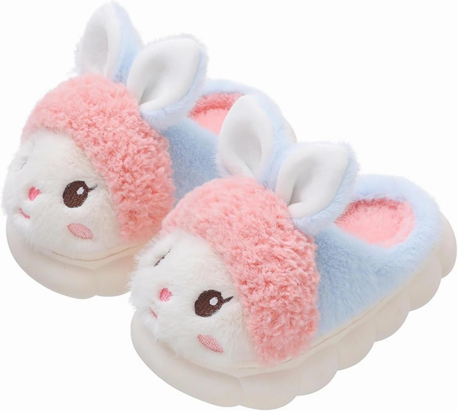 Animal slippers for women Cute rabbit slippers Soft warm winter home plush cotton slippers Cotton shoes