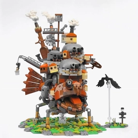 Anime Moving Castle Building Block Set, Howls Castle Bulding DIY Model Toys Collectible Birthday Gift for Fans (1249 Pcs)