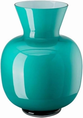 Anna Aqua Glass Vase 34 cm