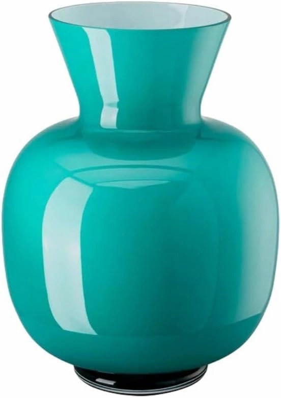 Anna Aqua Glass Vase 34 cm