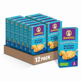 Annie's Gluten Free Macaroni and Cheese, Rice Pasta and Cheddar, 6 oz (Pack of 12)