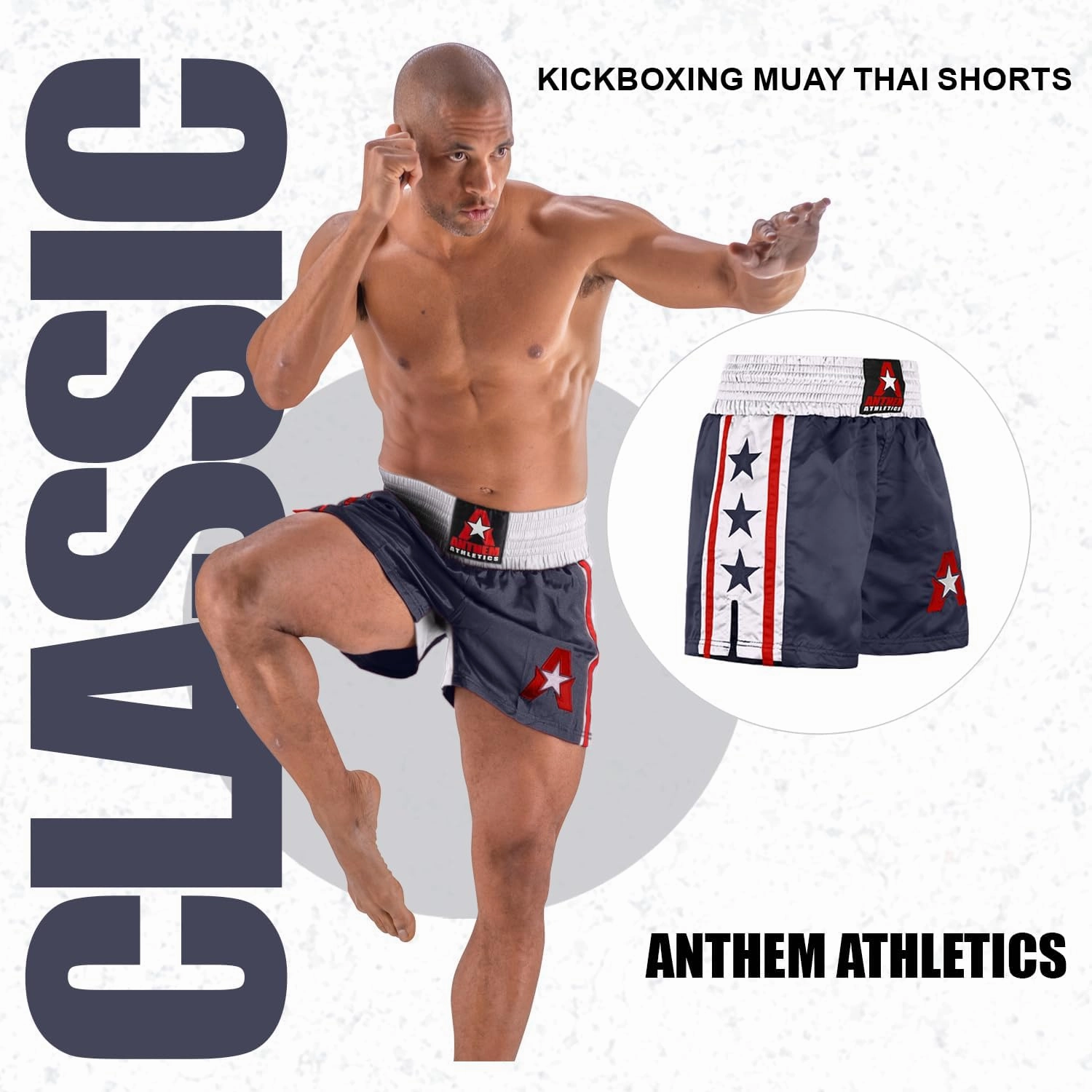 Anthem Athletics Muay Thai Shorts Men, Muay Thai Shorts Women - Kickboxing Short Boxing Trunks 5050 Classic Infinity Resolute
