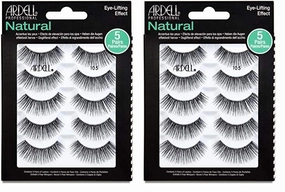 Ardell False Eyelashes Natural 105 Black, 5 pairs pack (Pack of 2)