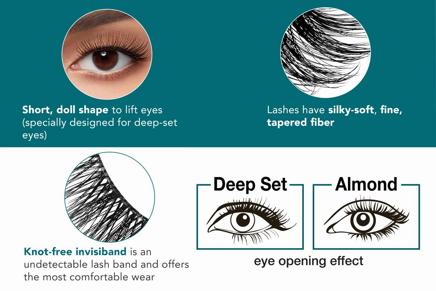 Ardell Lash Extension FX B Curl False Eyelashes, Eye-Opening Effect, Reusable Strip Lashes, 4 Pack
